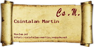 Csintalan Martin névjegykártya